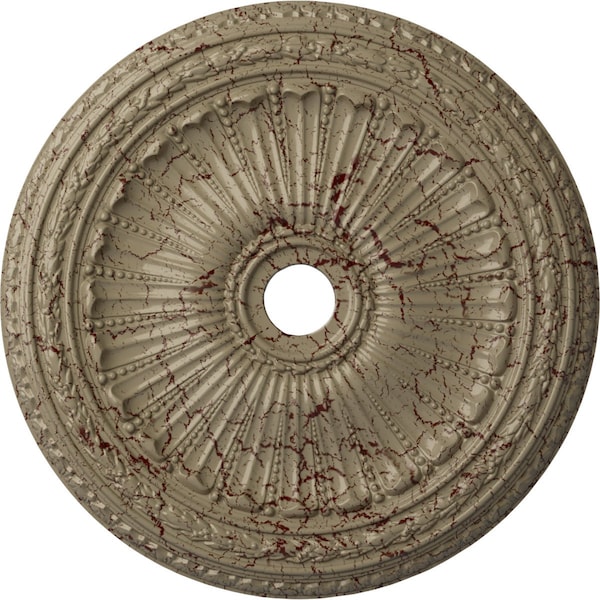 Ekena Millwork Viceroy Medallion (Canopies up to 4 7/8"), 35 1/8"OD x 4 7/8"ID x 2 1/2"P, Gobi Desert Crackle CM35VIGDC - main